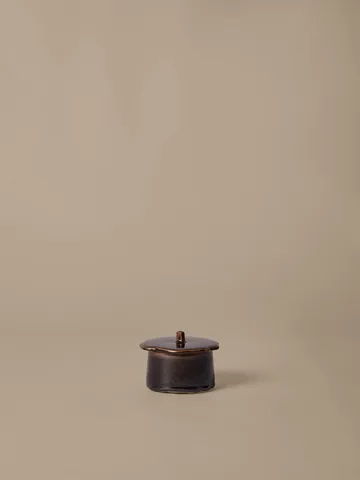 Marnen pot met deksel - Carob brown, Ø13x7 cm - Ferm Living