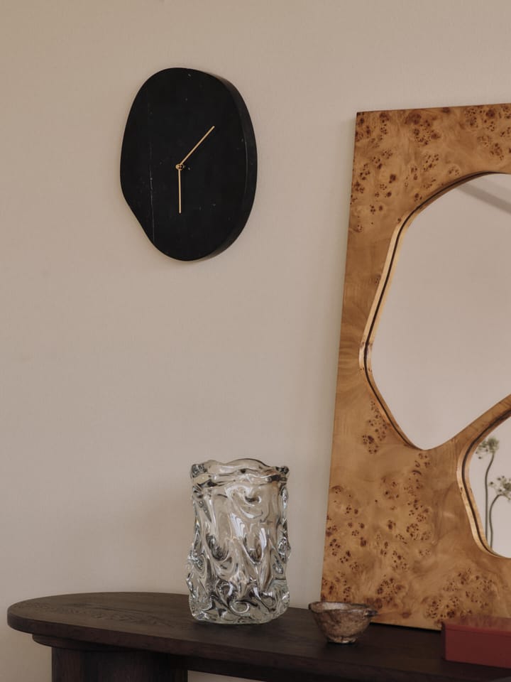 Melt wandklok 28x33 cm, Black marble Ferm Living