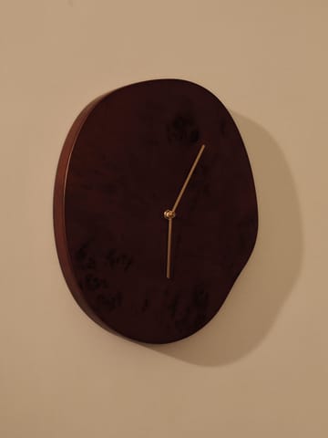 Melt wandklok 28x33 cm - Dark stained burl - Ferm Living