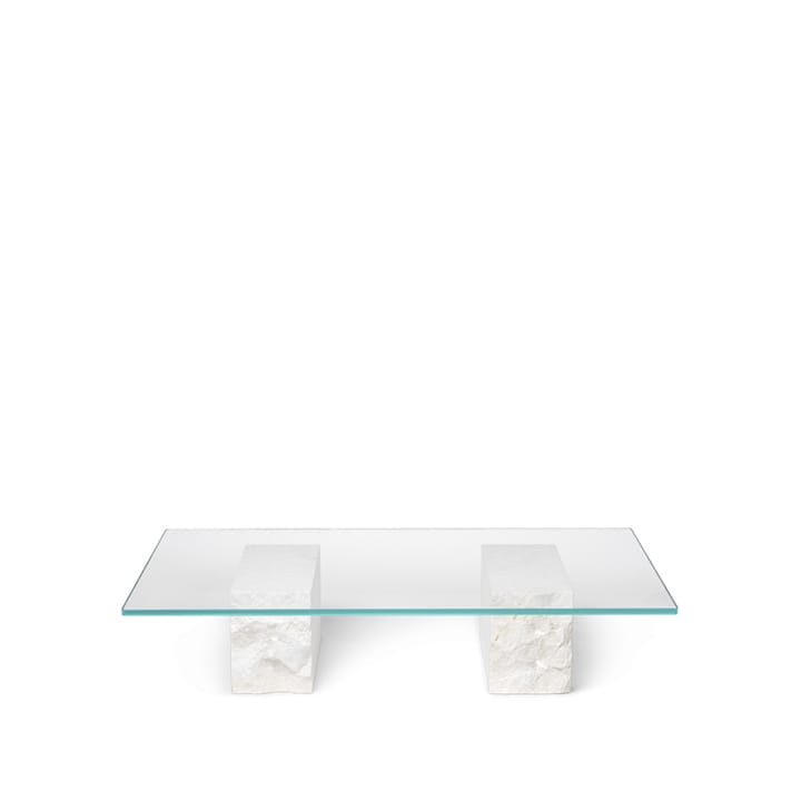 Mineral salontafel - glas, marmeren voet - Ferm Living