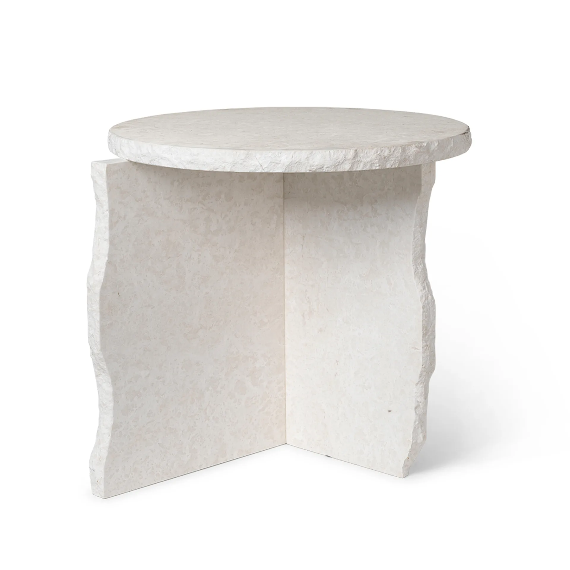 Mineral Sculptural tafel Ø52 cm, Bianco Curia Ferm Living