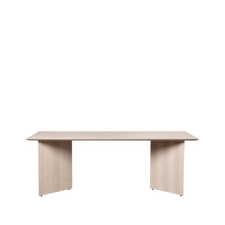 Mingle eettafel - oak natural veneer, 210cm, poten met hoek eikenhout - Ferm LIVING