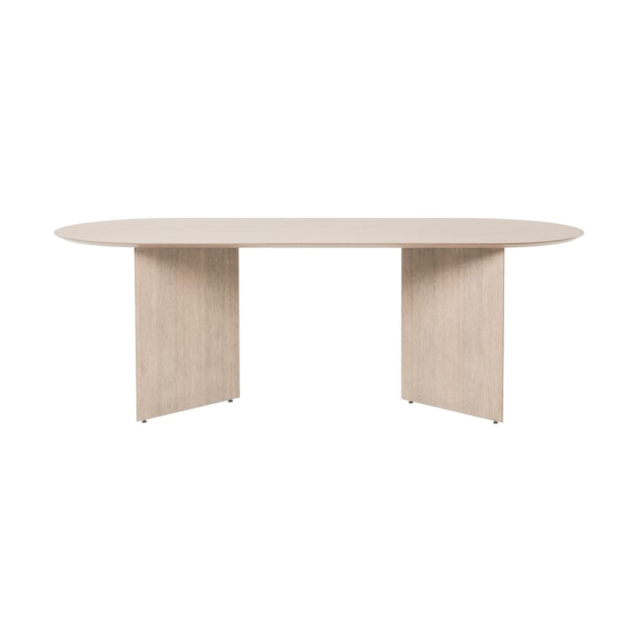 Mingle eettafel ovaal, oak natural veneer, poten met hoek eikenhout Ferm Living