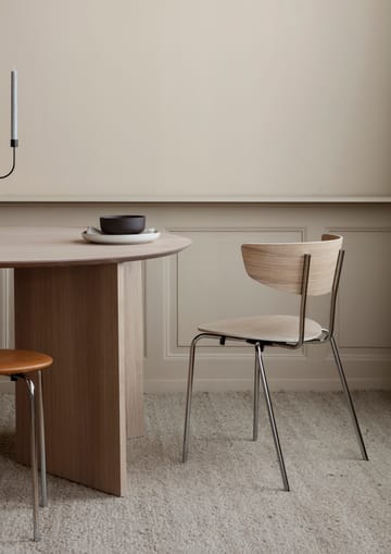 Mingle eettafel ovaal - oak natural veneer, poten met hoek eikenhout - Ferm Living