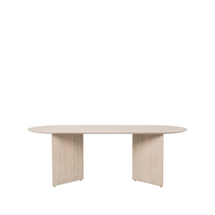 Mingle eettafel ovaal - oak natural veneer, poten met hoek eikenhout - Ferm LIVING