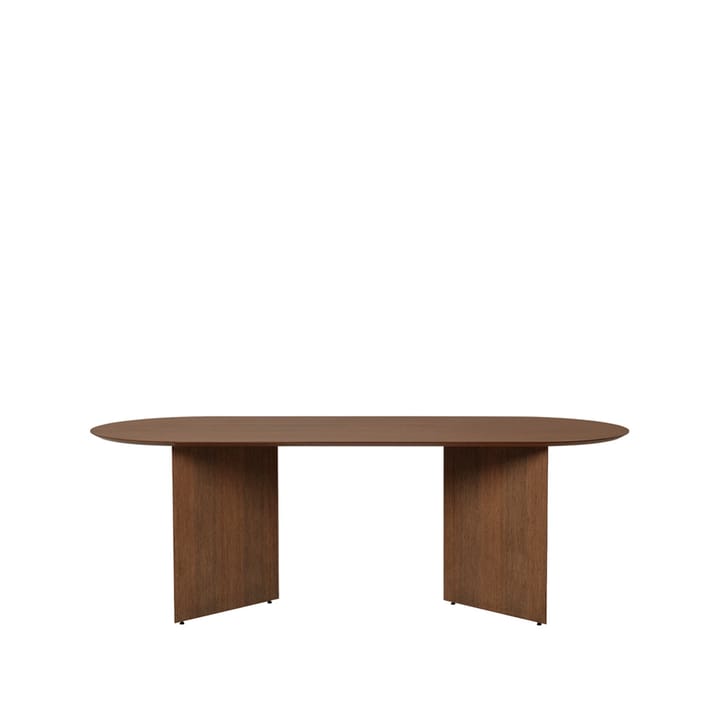 Mingle eettafel ovaal - walnut veneer, poten met hoek walnootfineer, 220 - Ferm LIVING