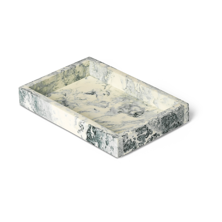 Mist decoratieplateau 10x15 cm - Emerald-off white - Ferm Living