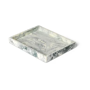 Mist decoratieplateau 15x20 cm - Emerald-off white - Ferm Living