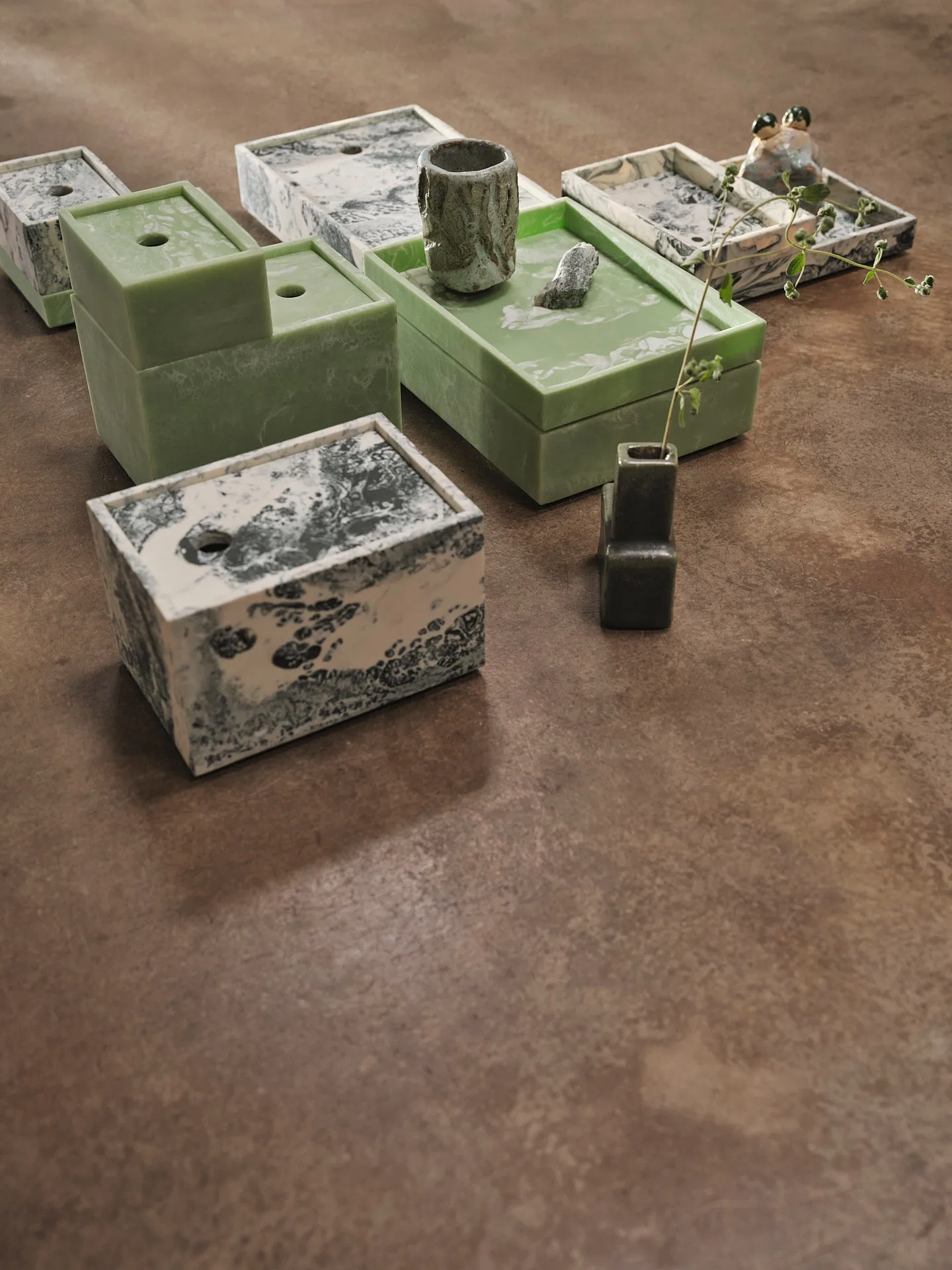 Mist decoratieplateau 15x20 cm, Seafoam Ferm Living