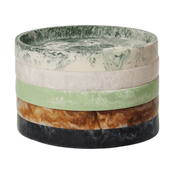 Mist decoratieplateau Ø20 cm - Emerald-off-white - Ferm Living