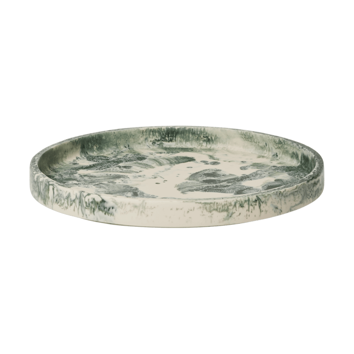 Mist decoratieplateau Ø30 cm - Emerald-off-white - Ferm Living