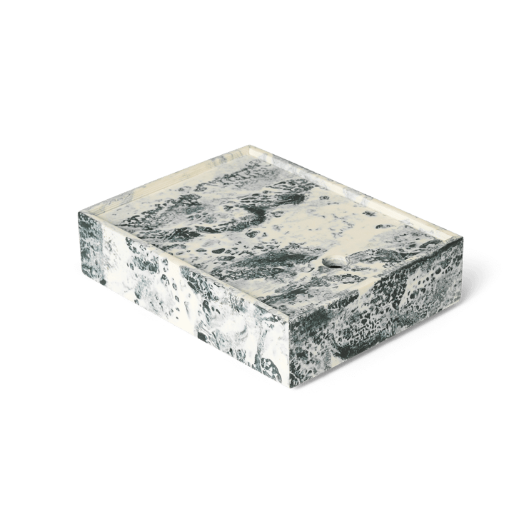 Mist opbergdoos 15x20 cm - Emerald-off white - Ferm Living