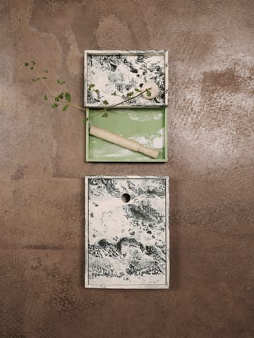 Mist opbergdoos 15x20 cm - Emerald-off white - Ferm Living