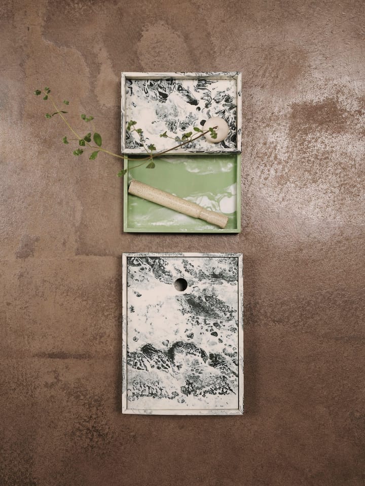 Mist opbergdoos 15x20 cm, Emerald-off white Ferm Living