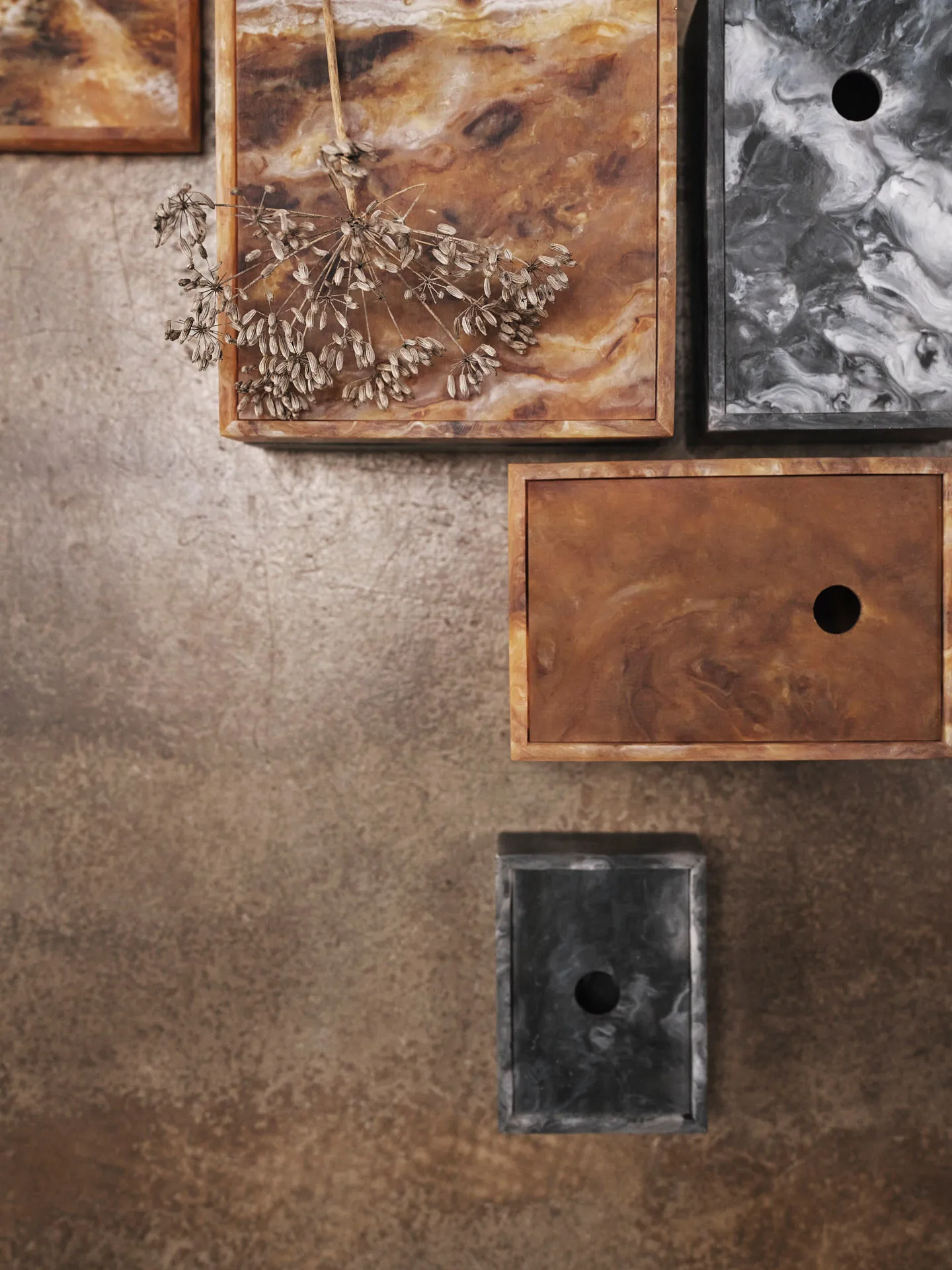 Mist opbergdoos 7,5x10 cm, Charcoal Ferm Living