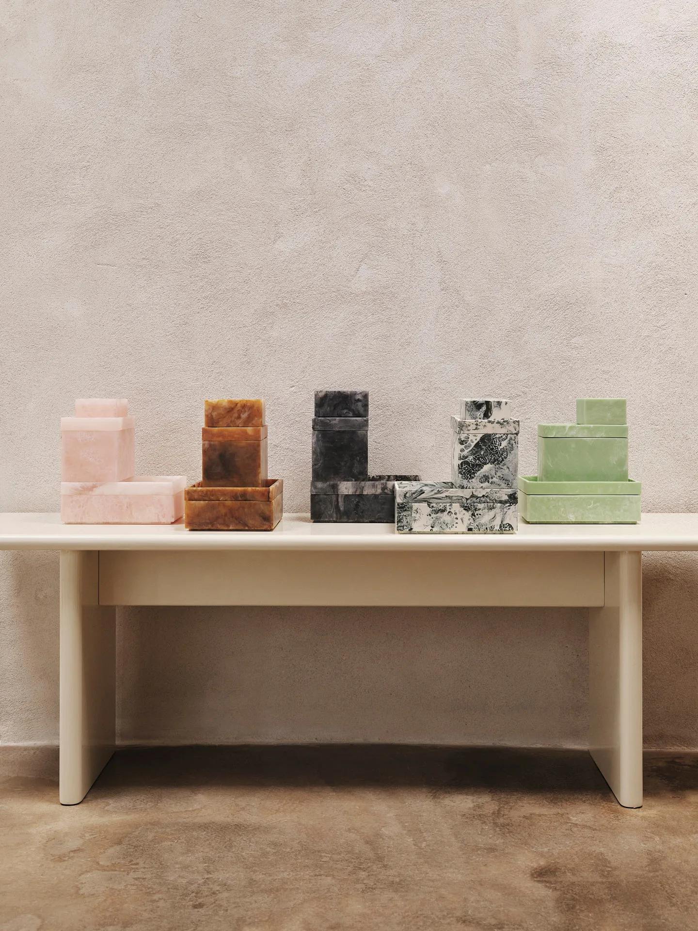 Mist opbergdoos 7,5x10 cm, Emerald-off white Ferm Living