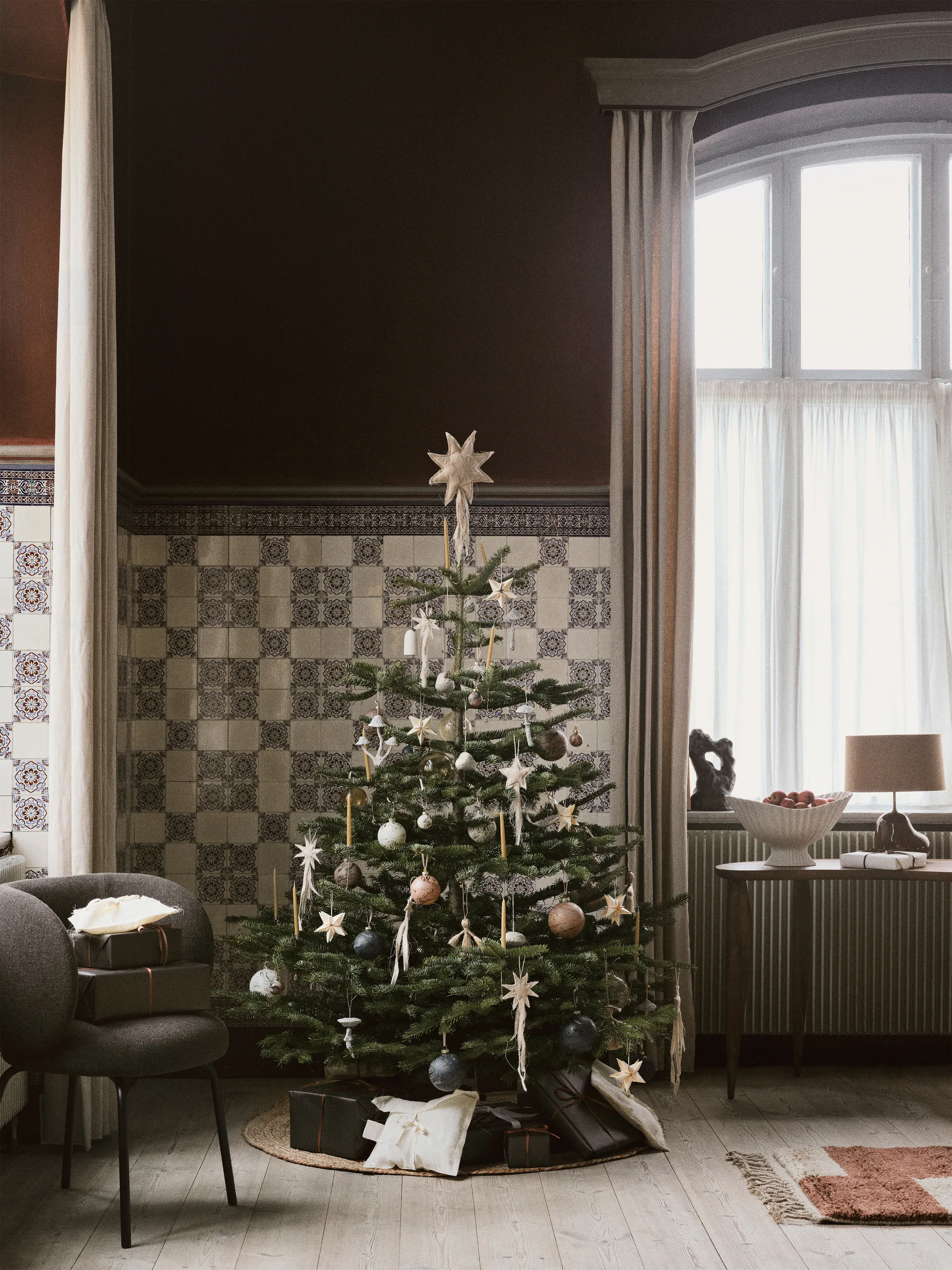 Mushroom ornament kerstboomhanger, Faded white Ferm Living