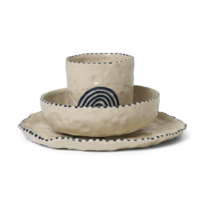 Naive kinderservies 3-delig - Deep blue - Ferm Living