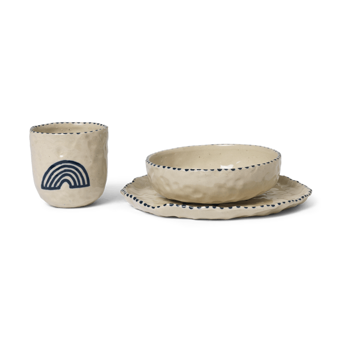 Naive kinderservies 3-delig, Deep blue Ferm Living