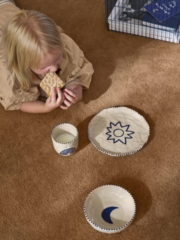Naive kinderservies 3-delig - Deep blue - Ferm Living
