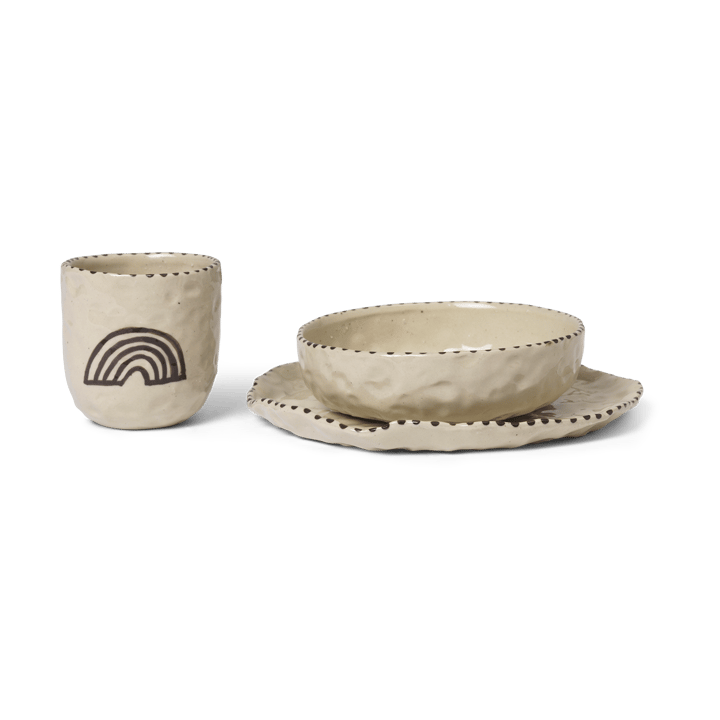 Naive kinderservies 3-delig, Red brown Ferm Living