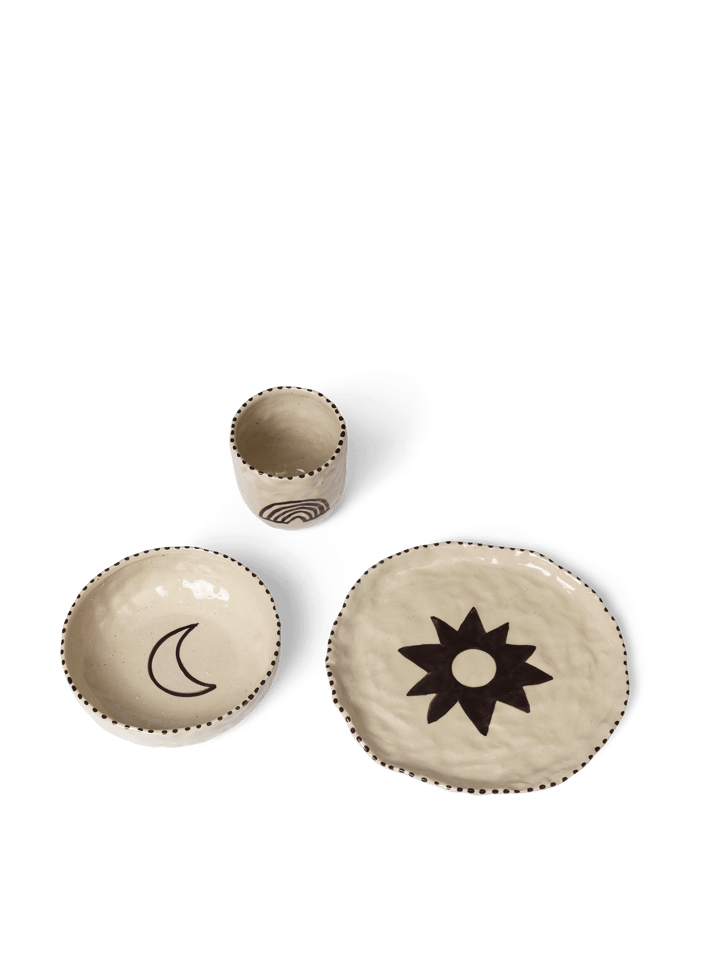 Naive kinderservies 3-delig, Red brown Ferm Living