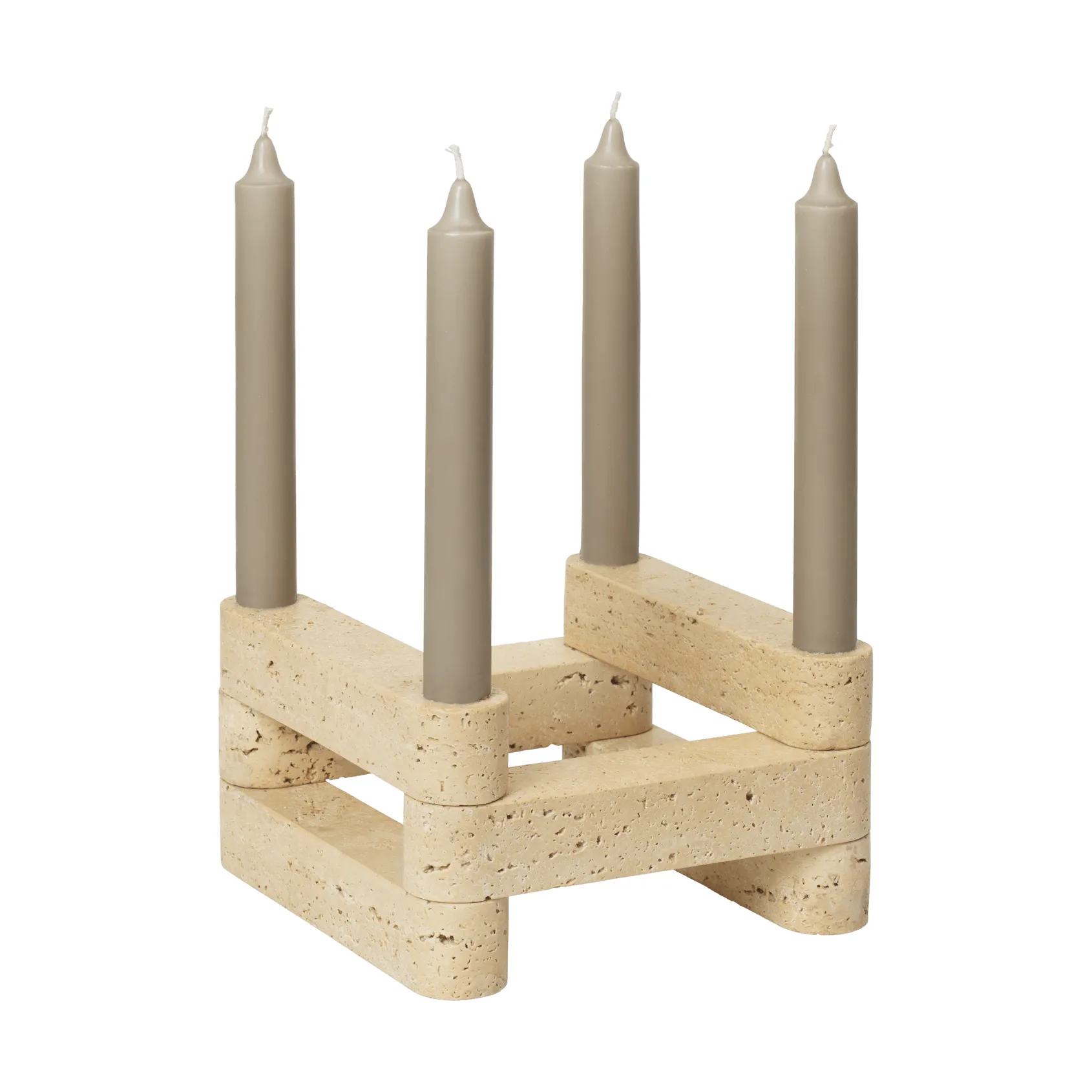 Newel modul kandelaar 6-delig, Travertine Ferm Living
