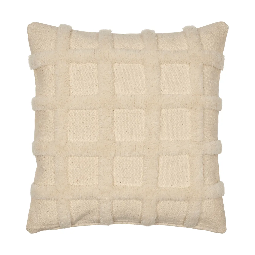 Norte grid kussen, Off-white, 50x50 cm Ferm Living