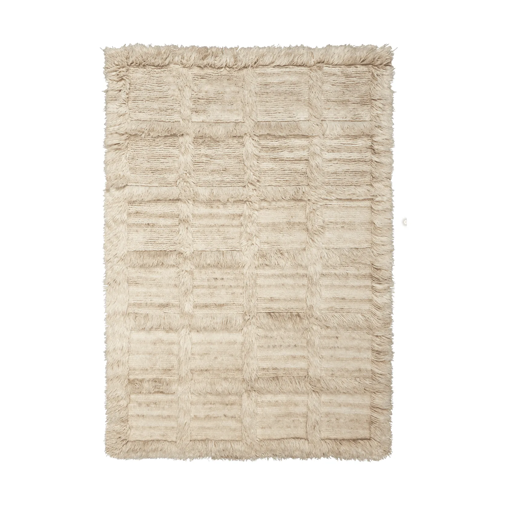 Norte grid vloerkleed, Natural, 160x235 cm Ferm Living