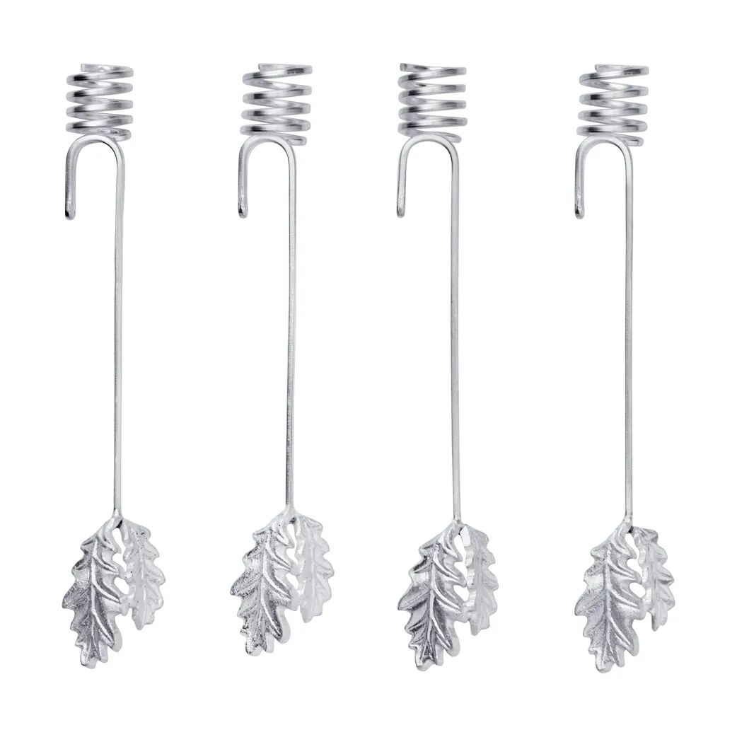 Oak leaf christmas tree kandelaar 4-pack, Zilverkleurig Ferm Living