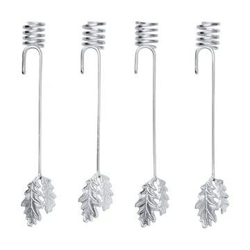 Oak leaf christmas tree kandelaar 4-pack - Zilverkleurig - Ferm Living