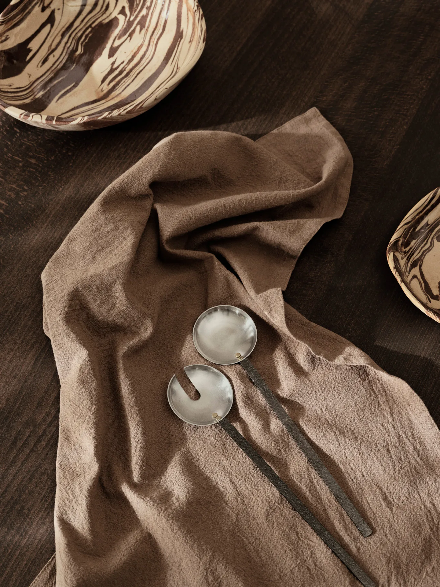 Obra saladebestek 2-delig, Stainless Steel Ferm Living