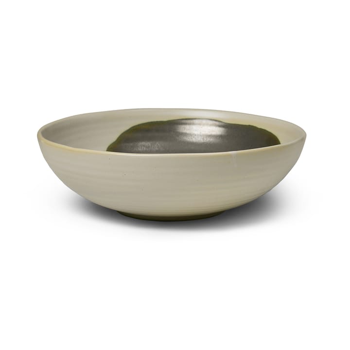 Omhu schaal large ⌀28 cm, off white-charcoal Ferm Living