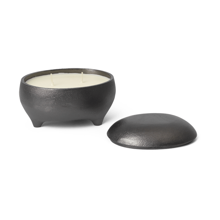Ontsteek twee kaarsen in een pot - Zwart geanodiseerd aluminium - Ferm LIVING