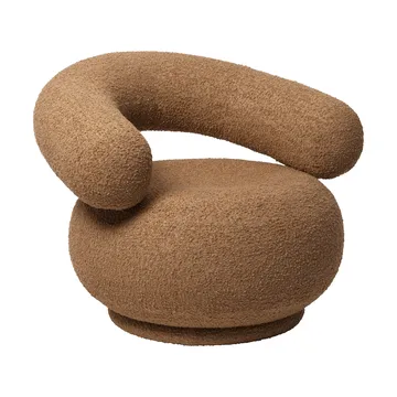 Orbo loungestoel - Raw bouclé - Tan - Ferm Living