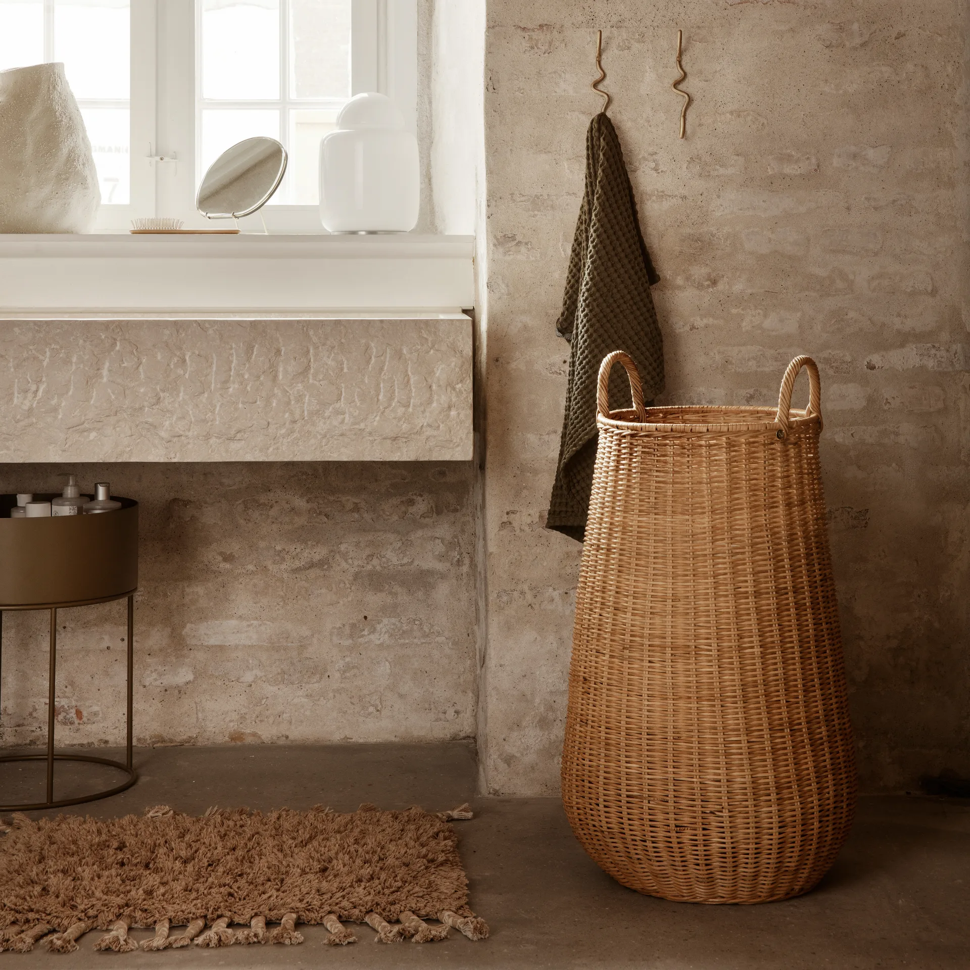 Organic handdoek 50x100 cm, Olive Ferm Living
