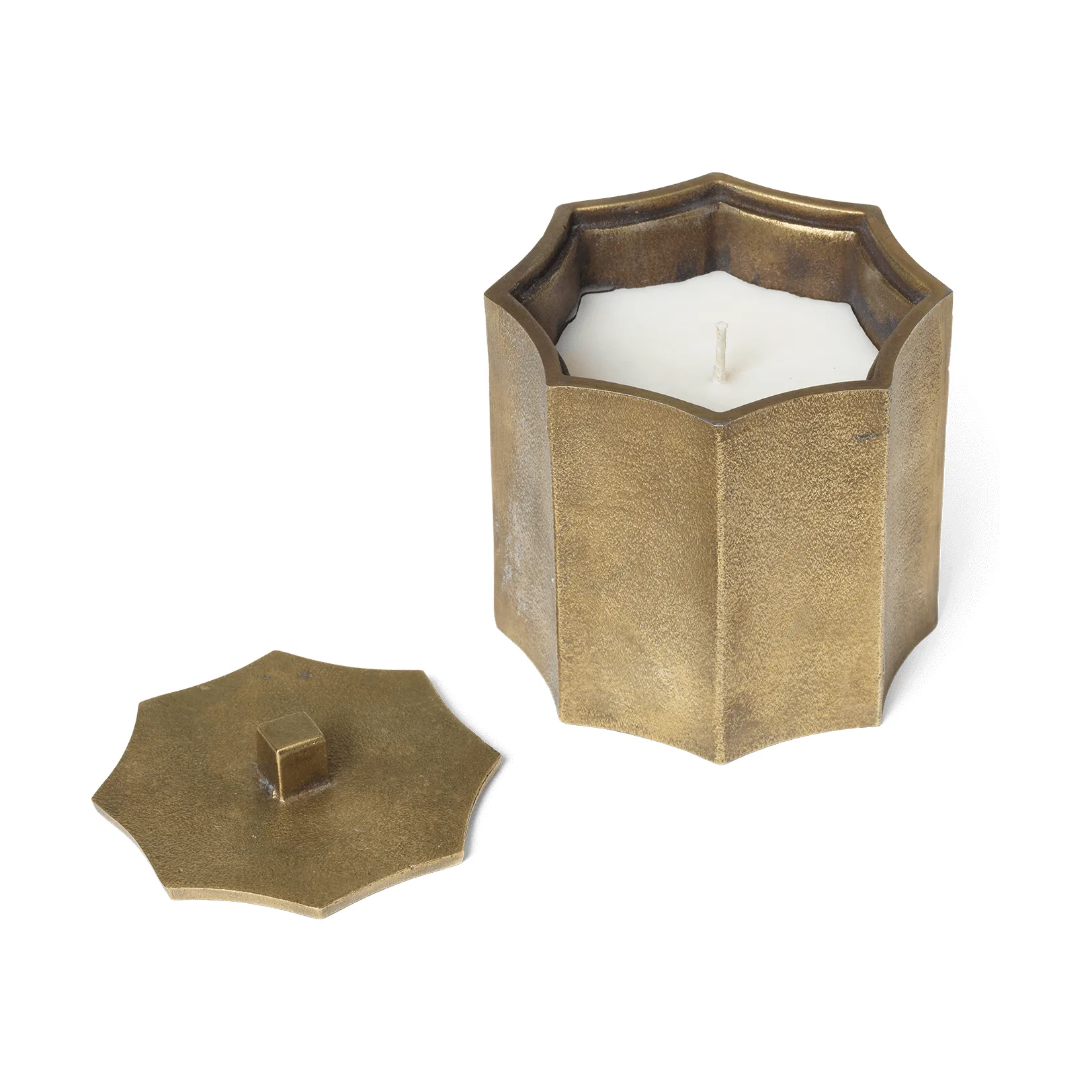 Otte geurkaars 36 h, Brass finish Ferm Living
