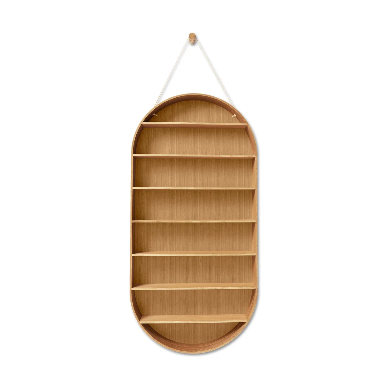 Ferm Living Oval Dorm rek Oiled oak | Scandinavisch Interieur | Planken & planksystemen | Beige