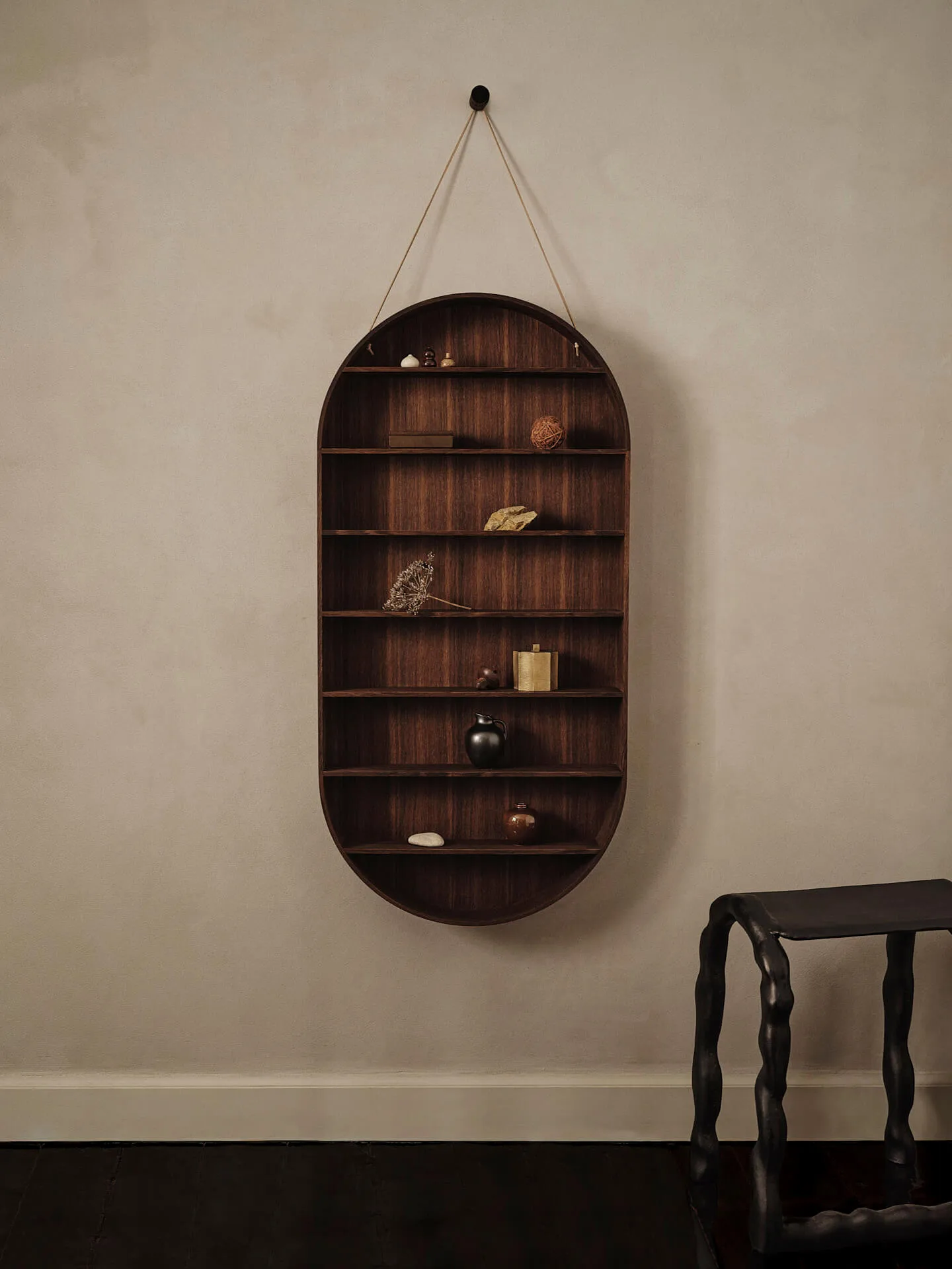 Oval Dorm rek, Smoked oak Ferm Living