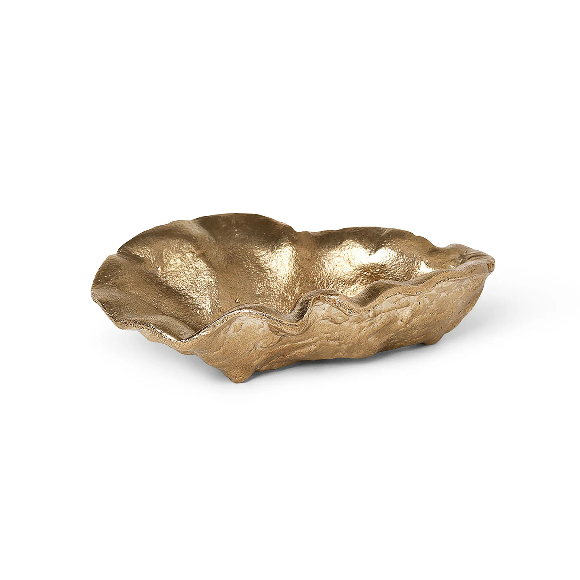 Oyster decoratiekom 10,5 cm, Messing Ferm Living