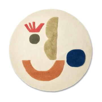 Panto getuft vloerkleed - Off white, Ø130 cm - Ferm Living