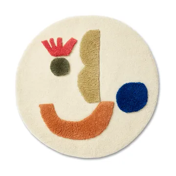 Panto getuft vloerkleed - Off white, Ø70 cm - Ferm Living