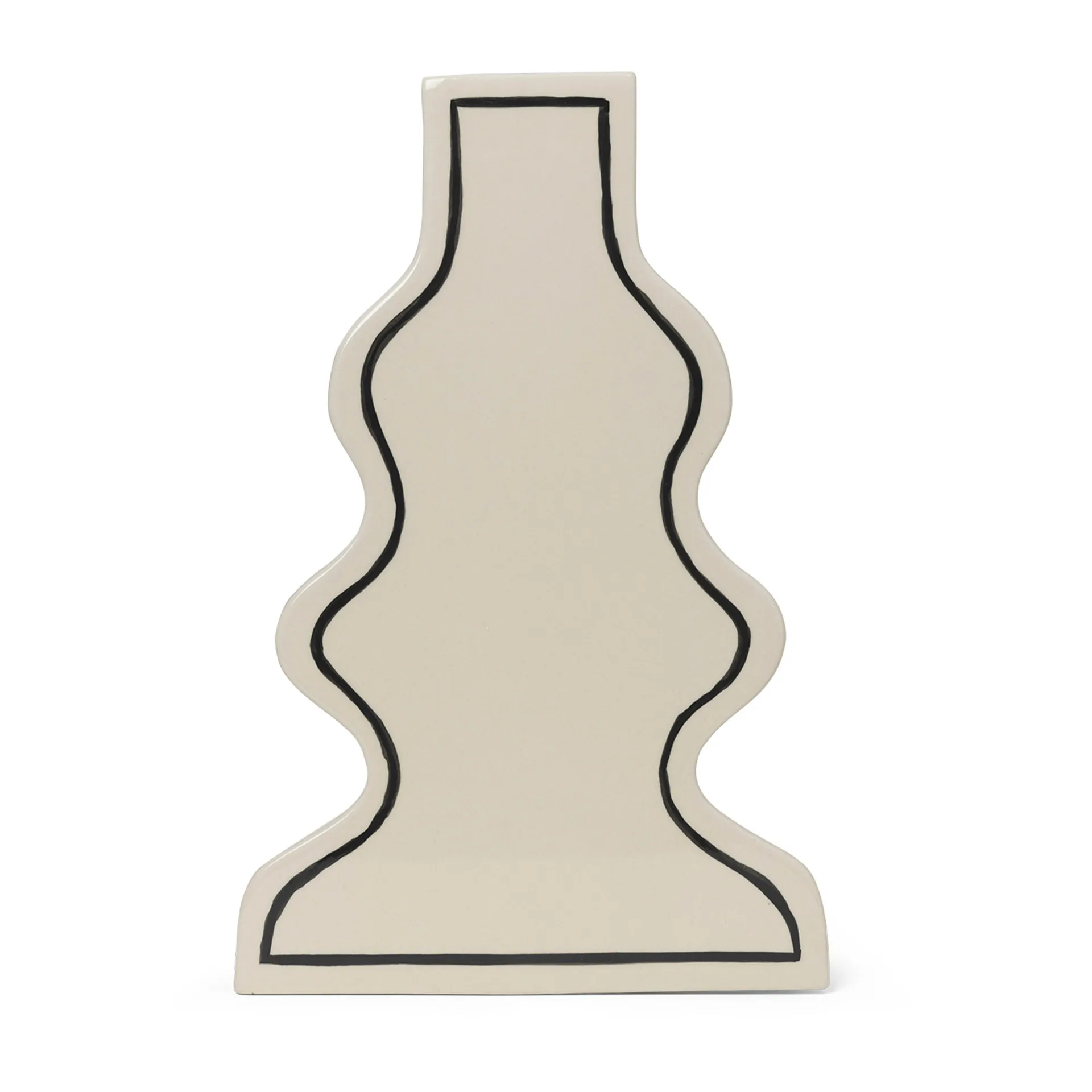 Paste vaas curvy 36 cm, Off-white Ferm Living