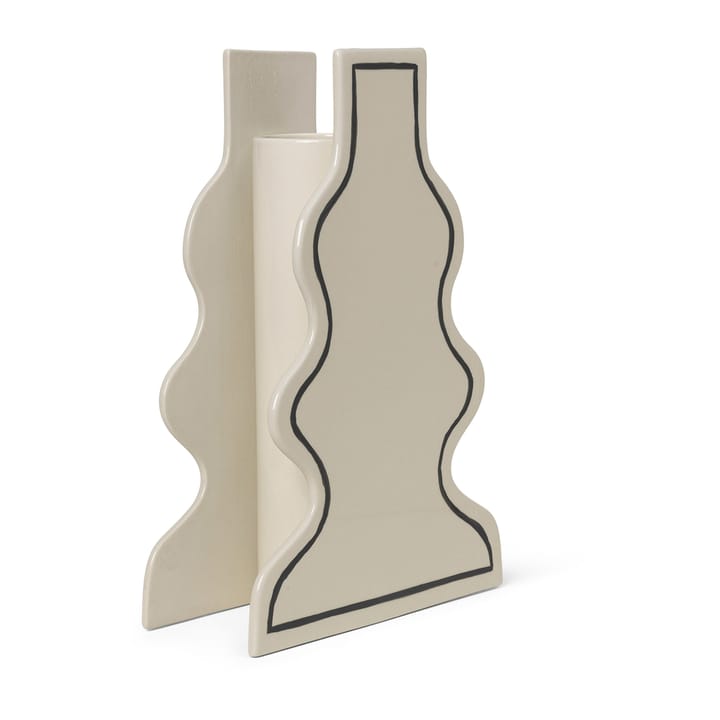 Paste vaas curvy 36 cm - Off-white - ferm LIVING
