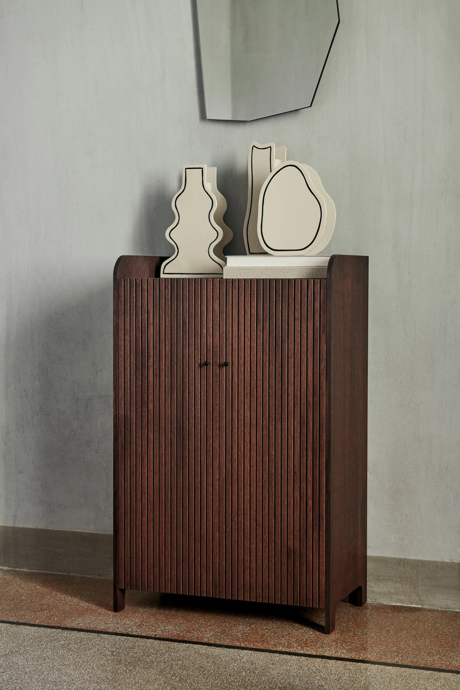 Paste vaas curvy 36 cm, Off-white Ferm Living