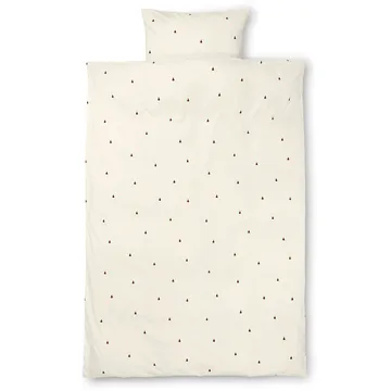 Pear dekbedovertrek 140x200 cm - Off white-cinnamon - Ferm Living
