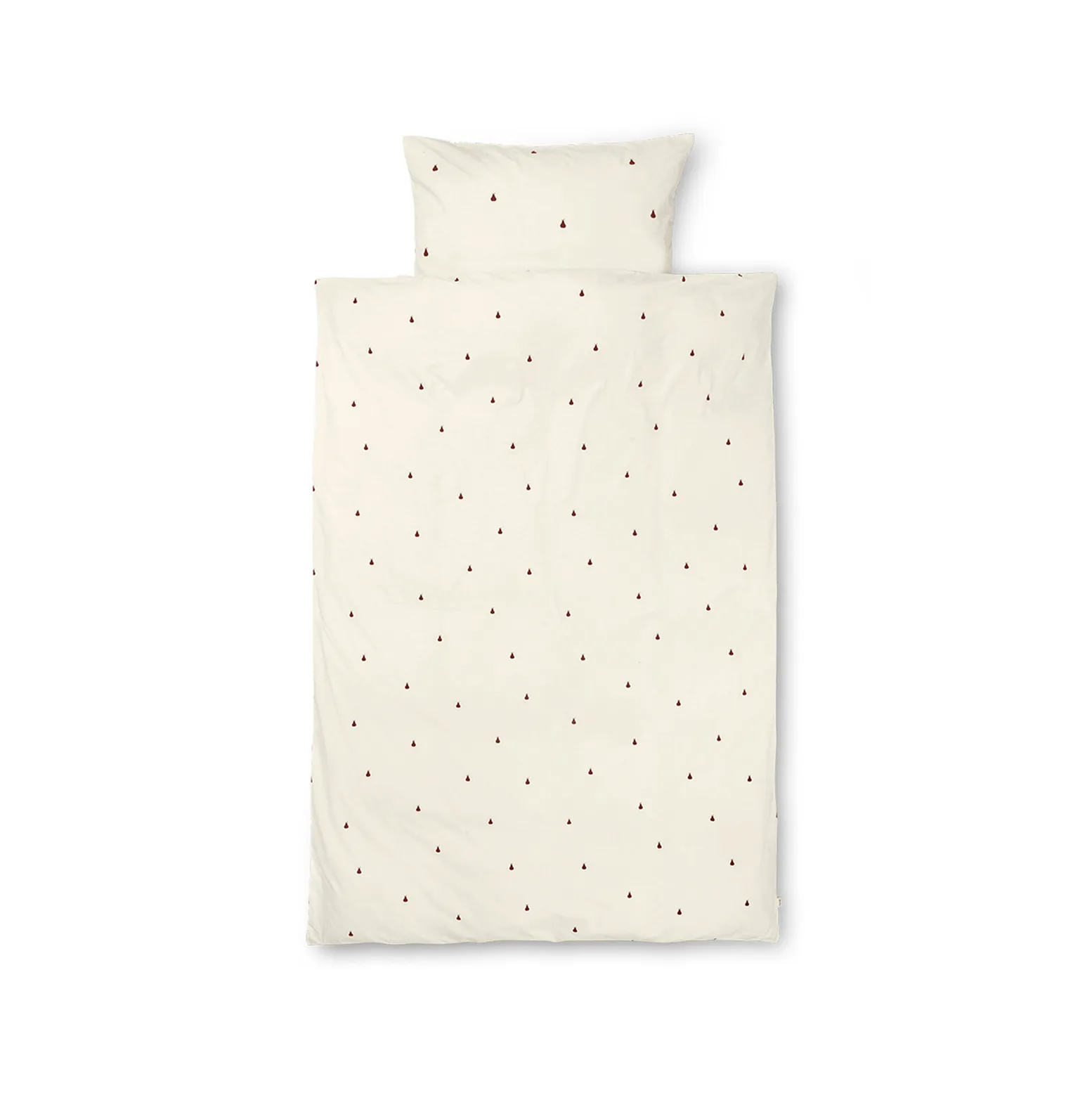Pear dekbedovertrek 70x100 cm, Off white-cinnamon Ferm Living