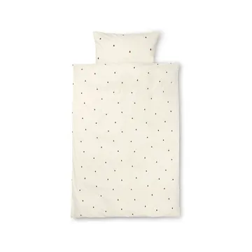 Pear dekbedovertrek 70x100 cm - Off white-cinnamon - Ferm Living