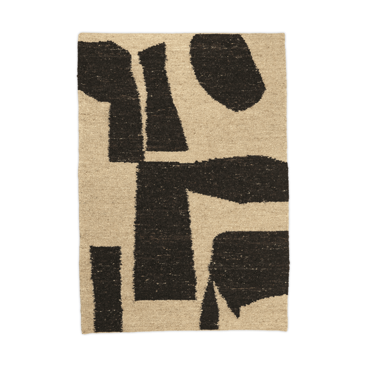 Piece wollen vloerkleed - Off-white-Koffie, 140x200 cm - Ferm Living