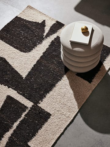 Piece wollen vloerkleed - Off-white-Koffie, 140x200 cm - Ferm Living